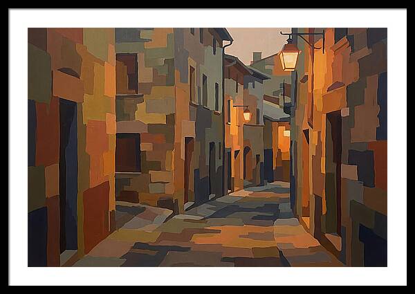 Lantern Lit Stone Alley