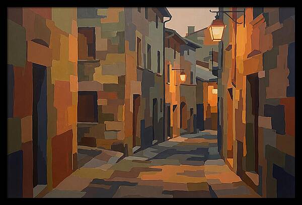 Lantern Lit Stone Alley