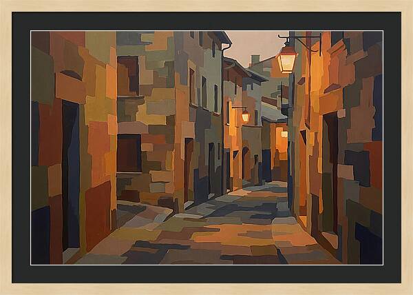 Lantern Lit Stone Alley
