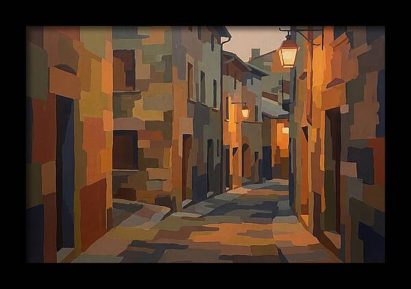 Lantern Lit Stone Alley