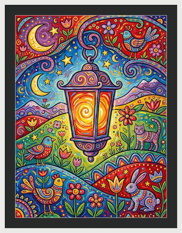 Lanterns In A Whimsical Landscape
