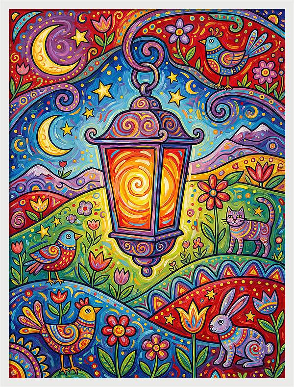 Lanterns In A Whimsical Landscape