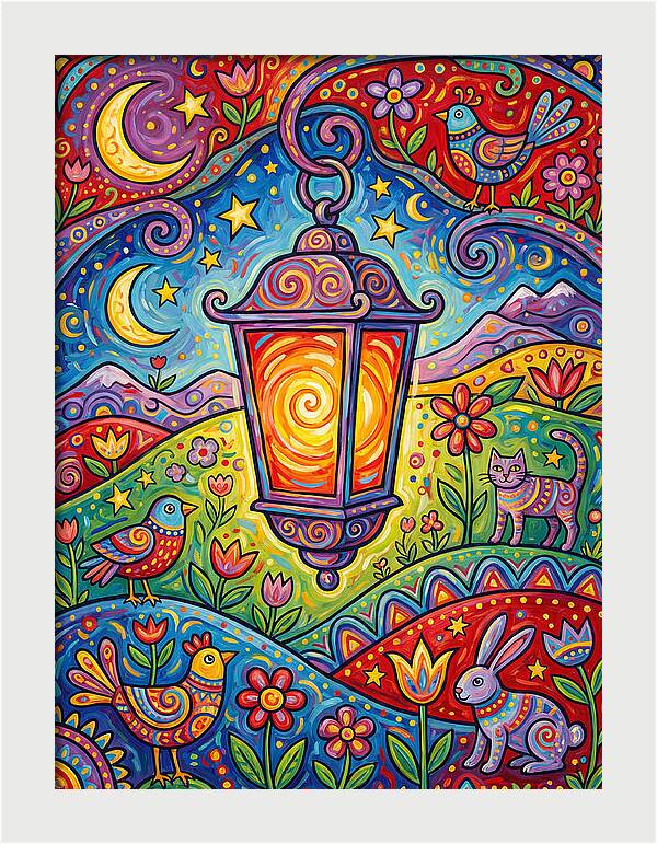Lanterns In A Whimsical Landscape