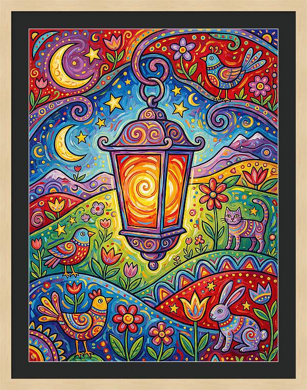 Lanterns In A Whimsical Landscape
