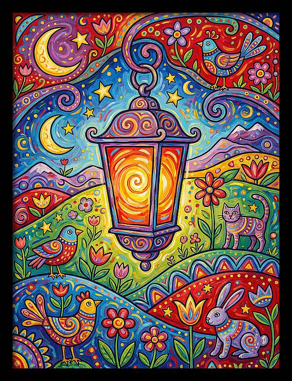 Lanterns In A Whimsical Landscape