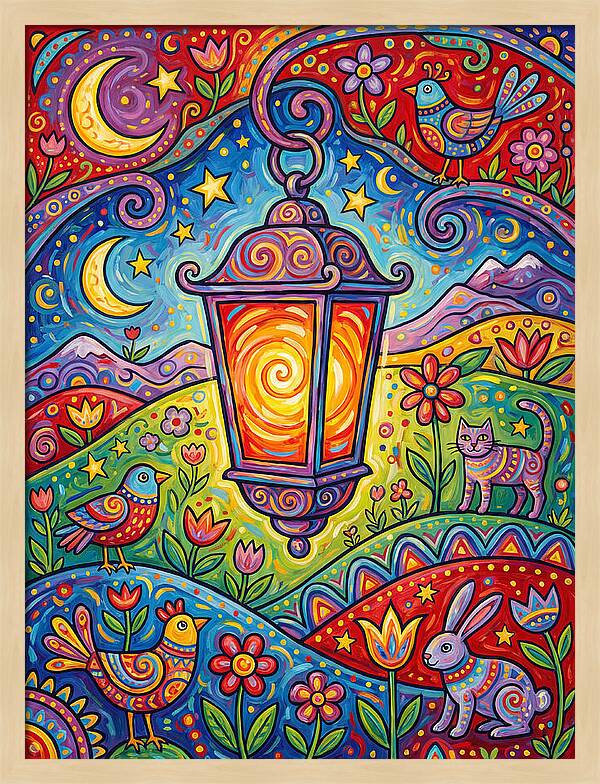 Lanterns In A Whimsical Landscape