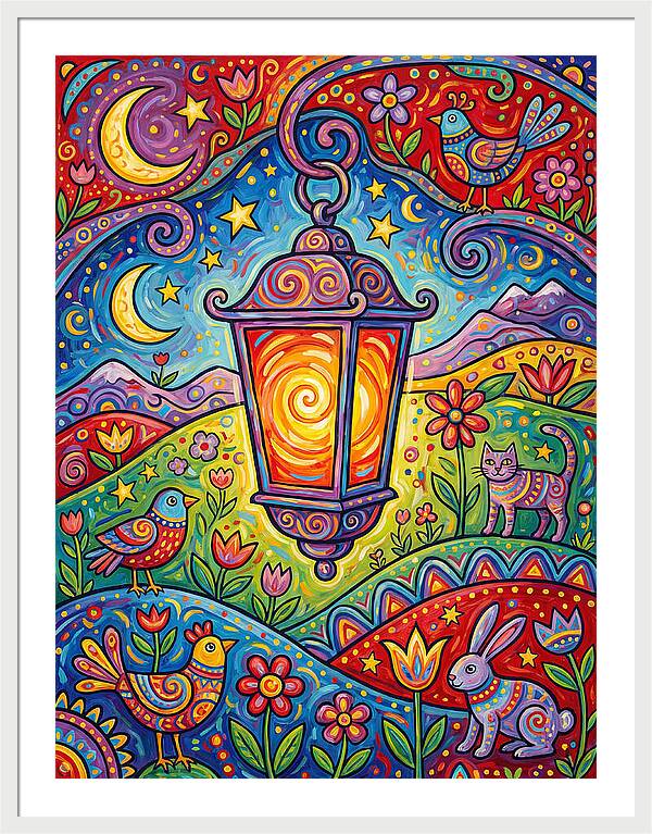 Lanterns In A Whimsical Landscape