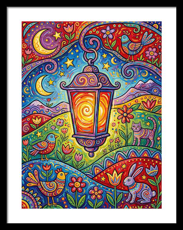Lanterns In A Whimsical Landscape