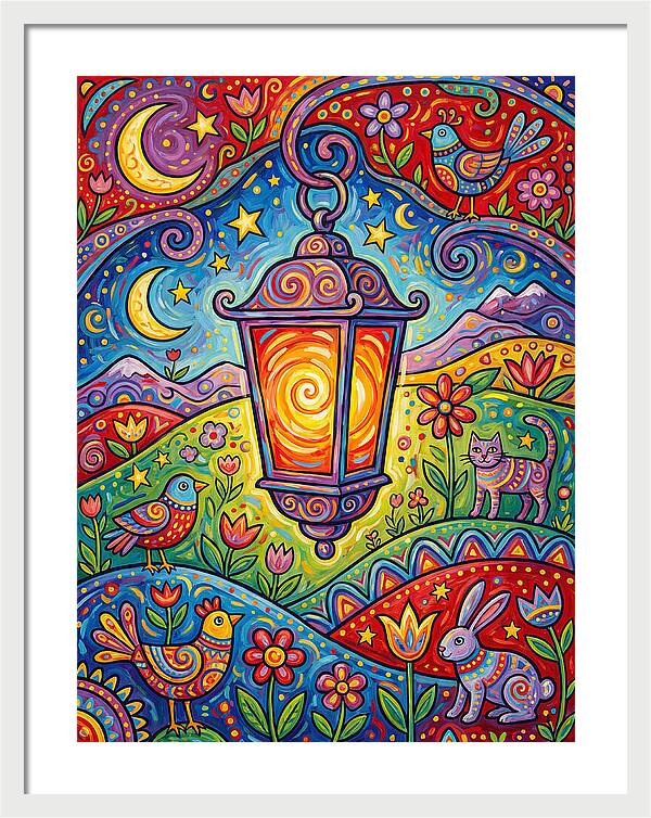 Lanterns In A Whimsical Landscape