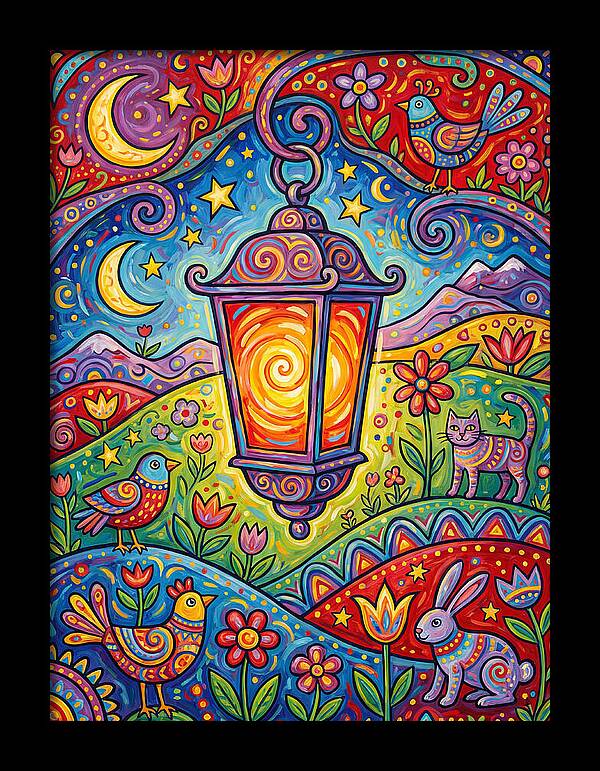 Lanterns In A Whimsical Landscape