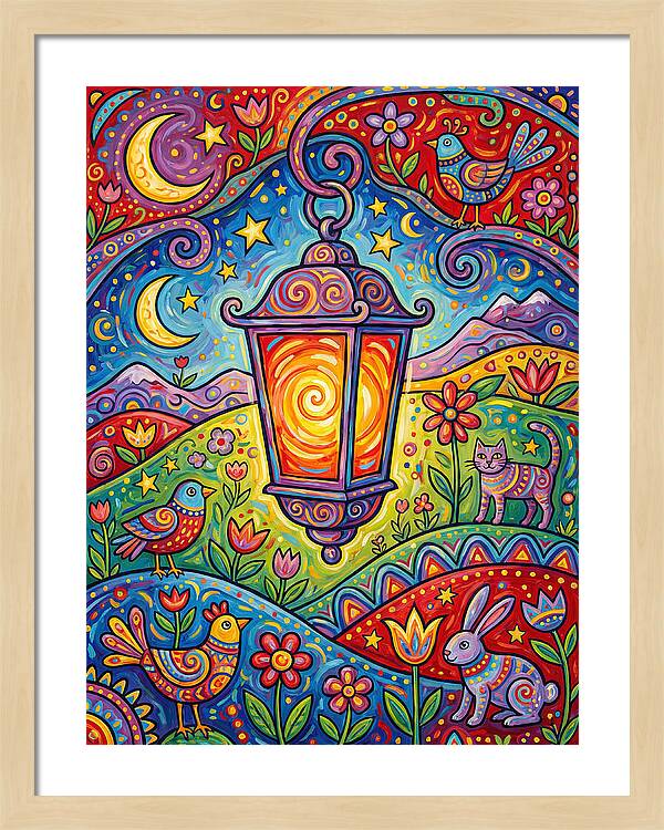 Lanterns In A Whimsical Landscape
