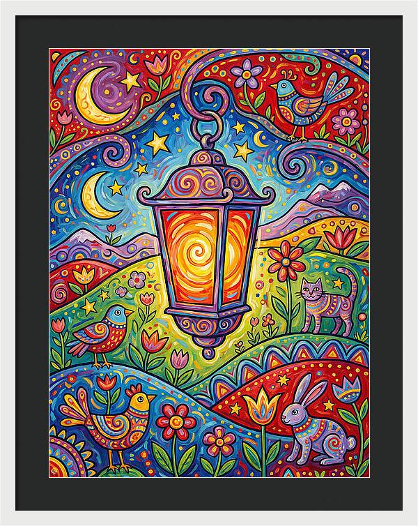 Lanterns In A Whimsical Landscape