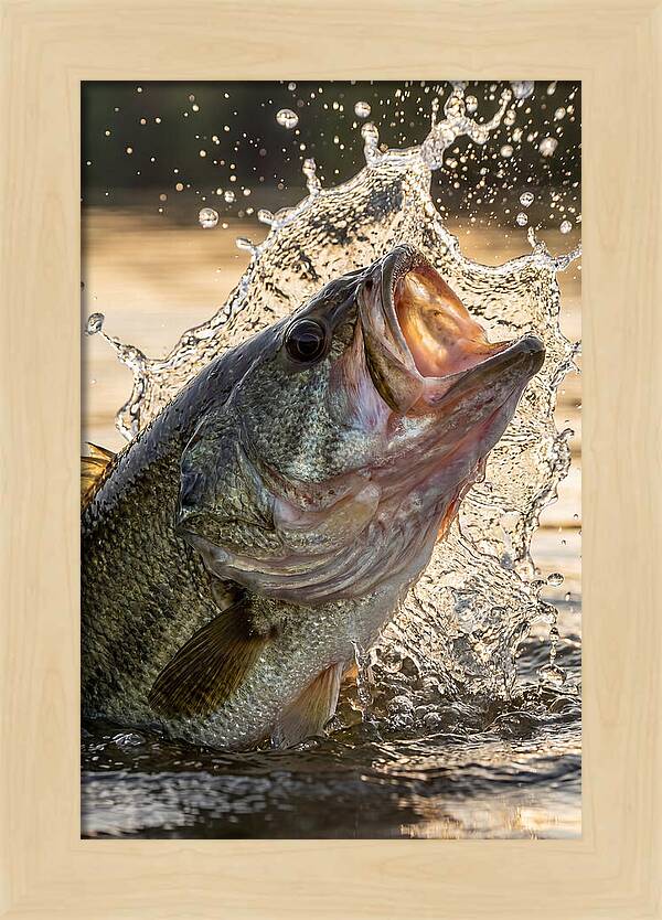 Largemouth Bass Breaking Water