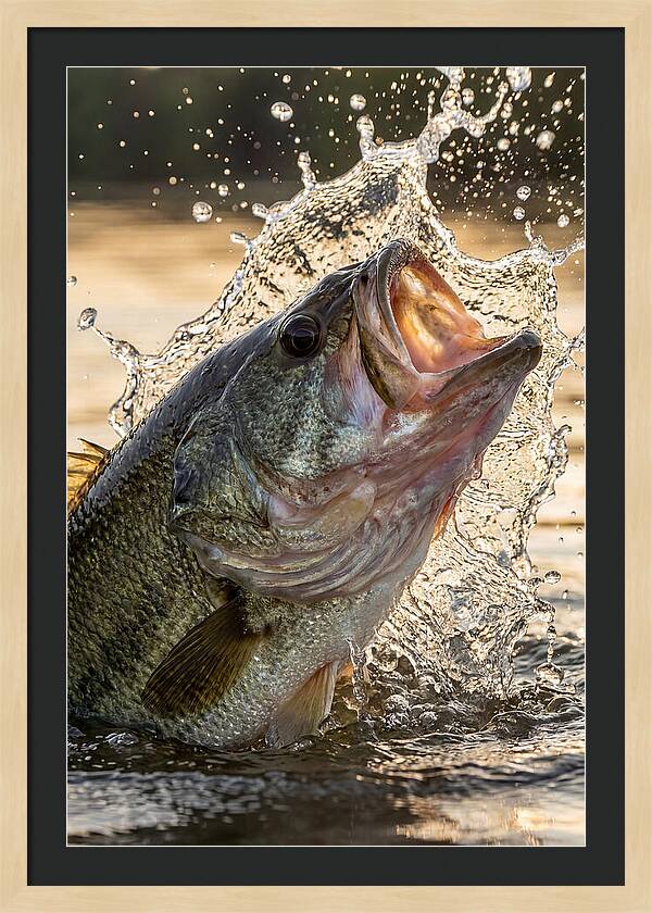 Largemouth Bass Breaking Water