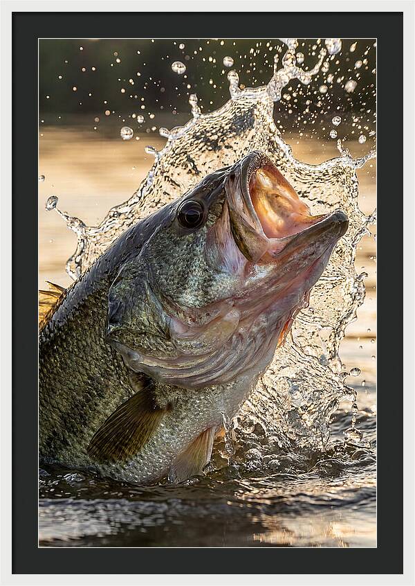 Largemouth Bass Breaking Water