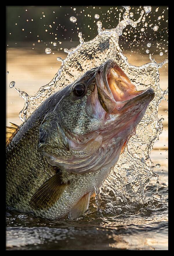 Largemouth Bass Breaking Water