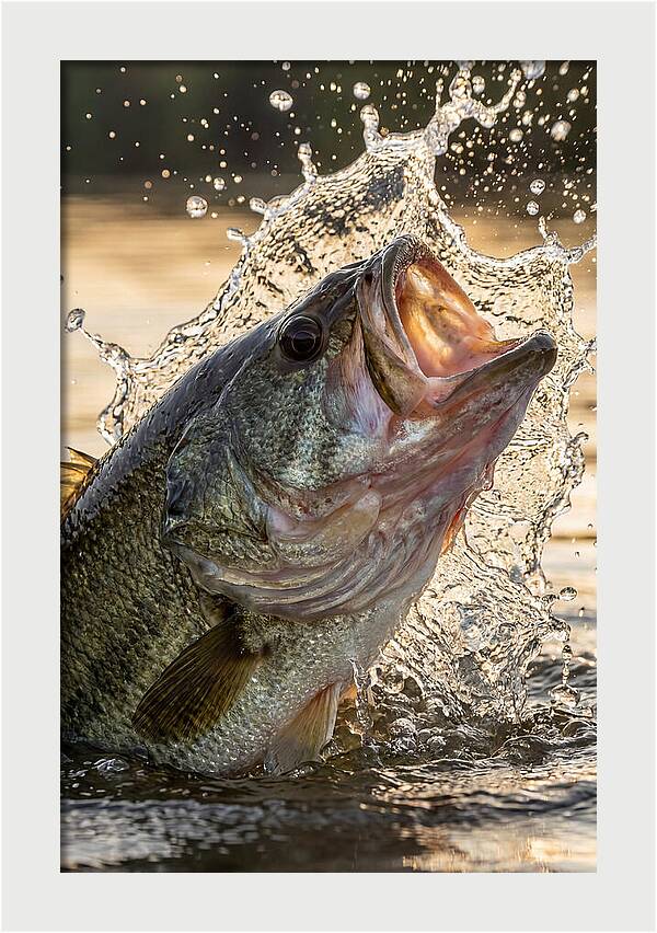 Largemouth Bass Breaking Water