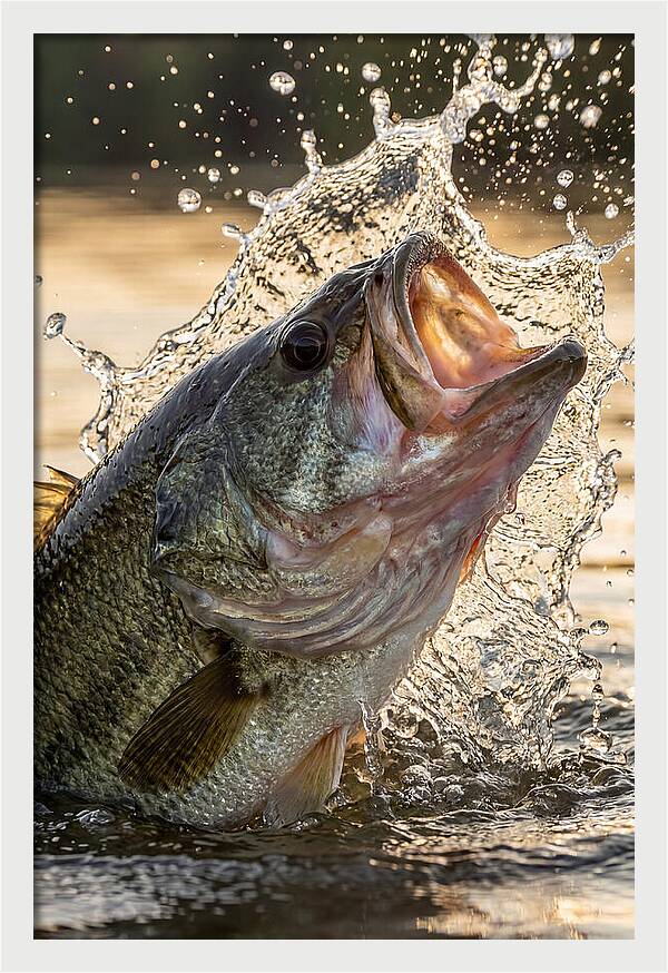Largemouth Bass Breaking Water