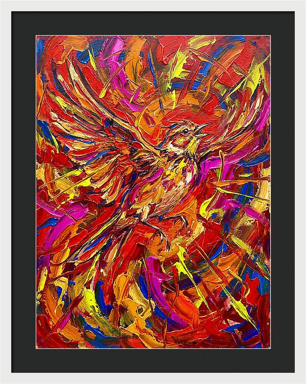 Lark In Vibrant Flight