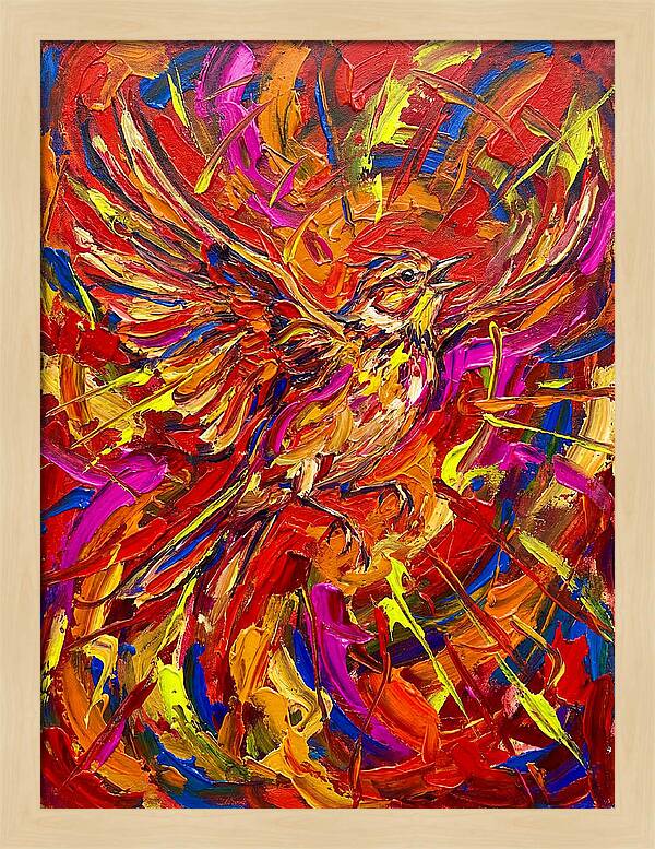 Lark In Vibrant Flight