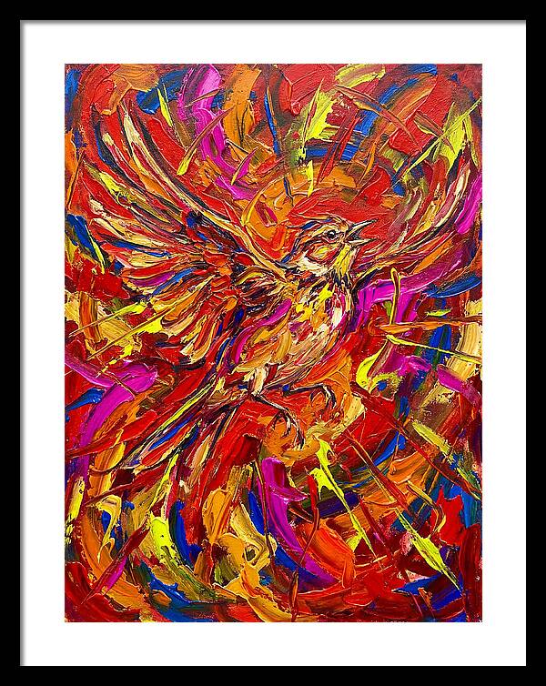 Lark In Vibrant Flight