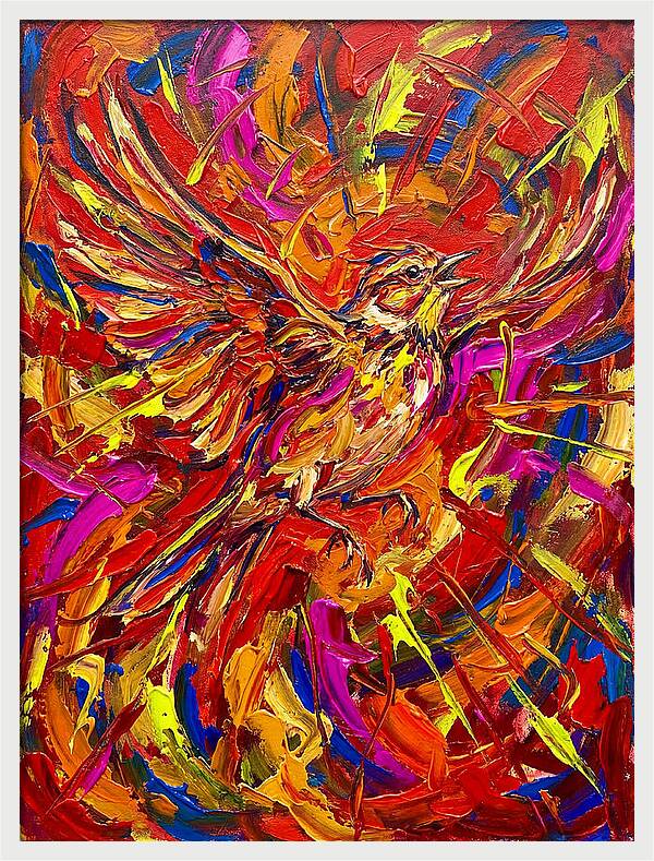 Lark In Vibrant Flight