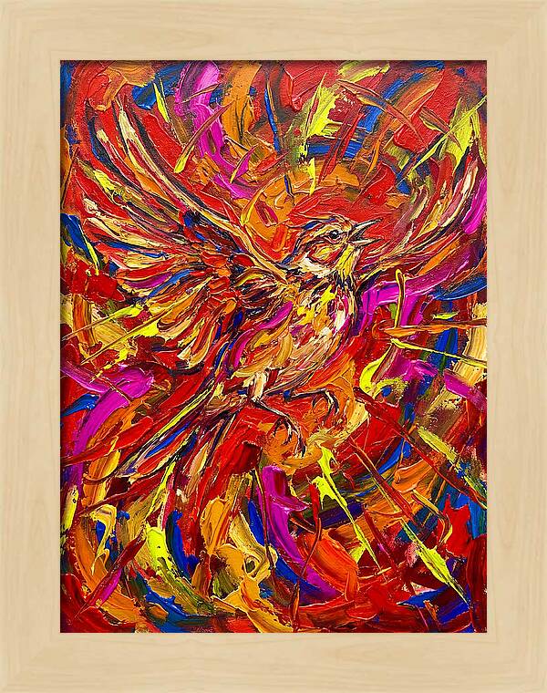Lark In Vibrant Flight