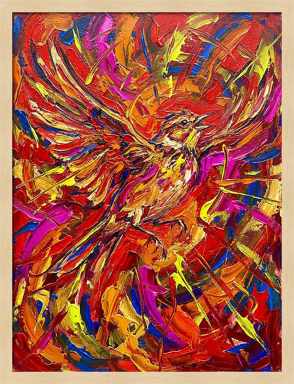 Lark In Vibrant Flight