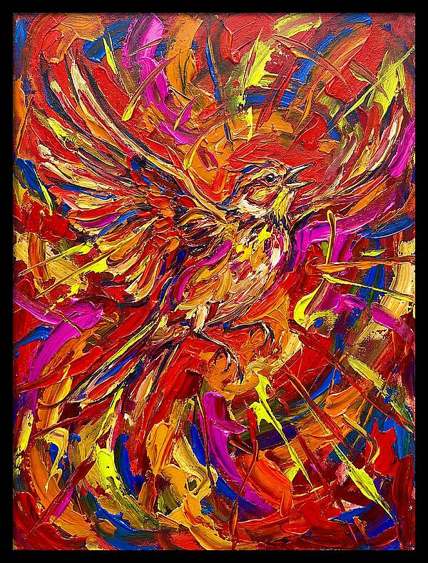 Lark In Vibrant Flight