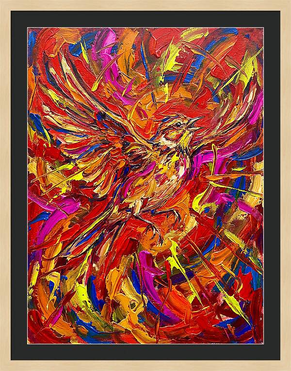 Lark In Vibrant Flight