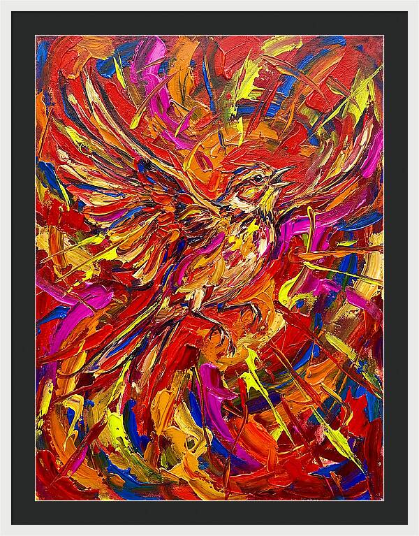 Lark In Vibrant Flight
