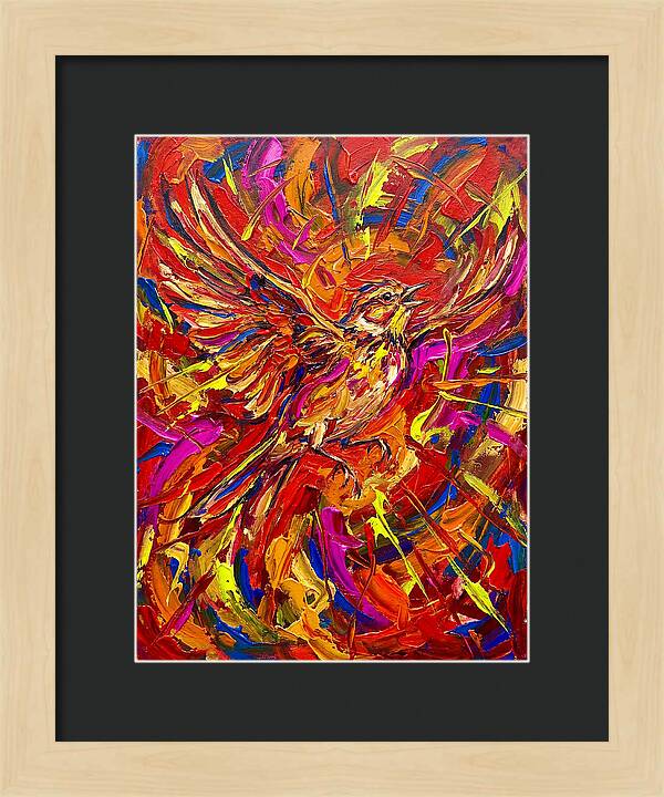 Lark In Vibrant Flight