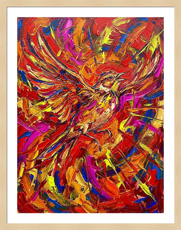 Lark In Vibrant Flight