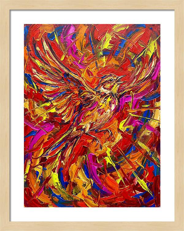 Lark In Vibrant Flight