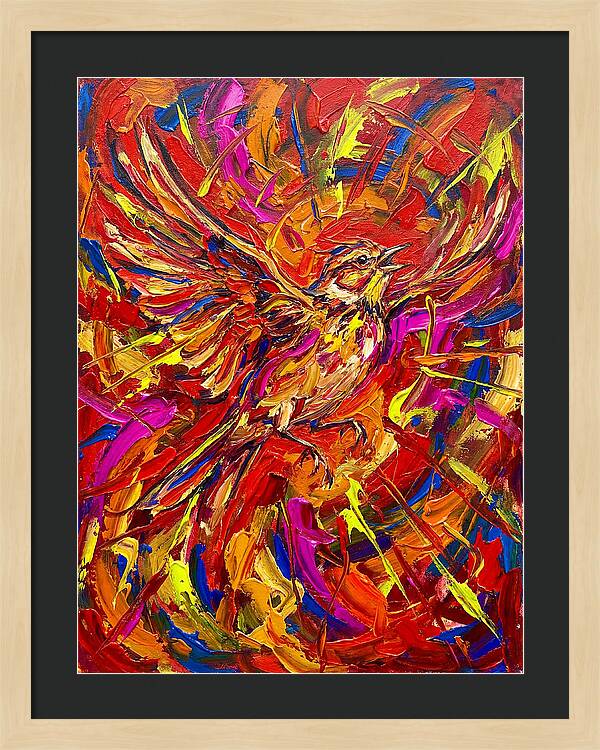 Lark In Vibrant Flight