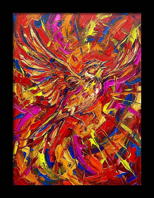 Lark In Vibrant Flight