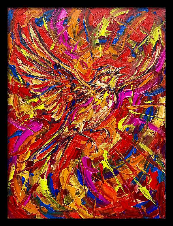 Lark In Vibrant Flight