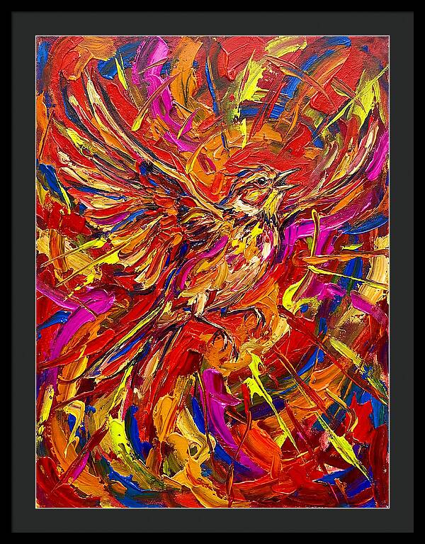 Lark In Vibrant Flight