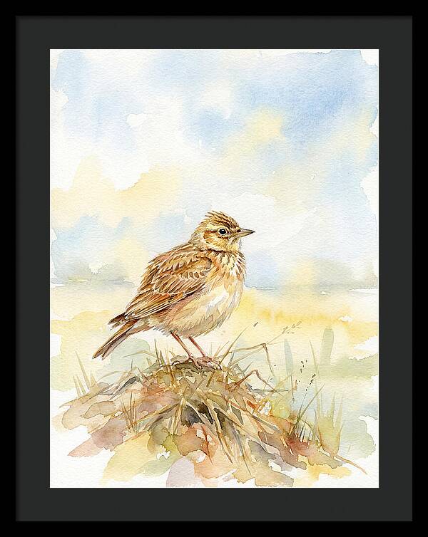 Lark Perched In Nature