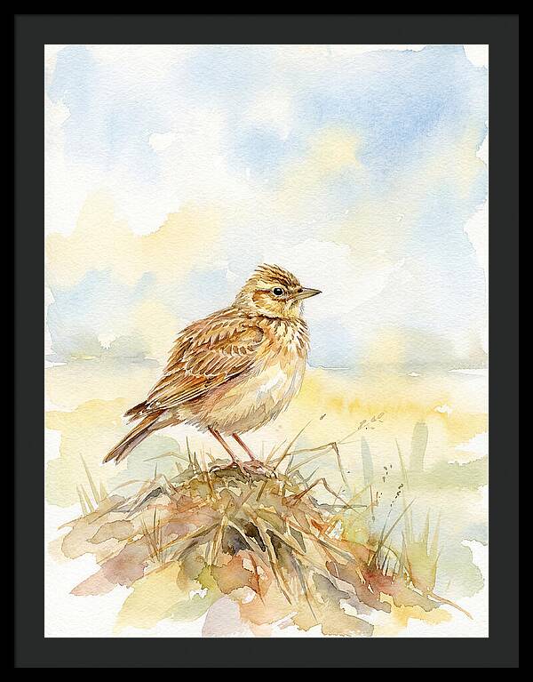 Lark Perched In Nature