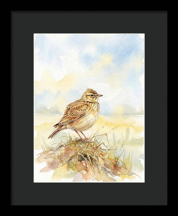 Lark Perched In Nature