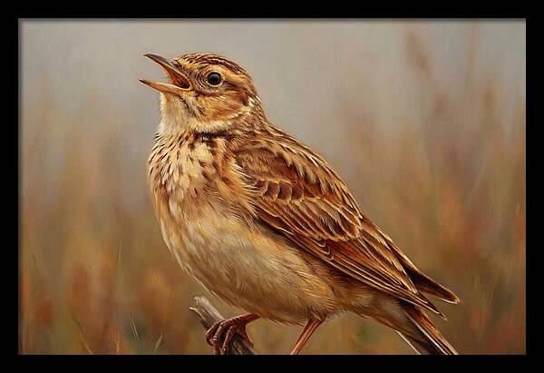 Lark Singing In Nature