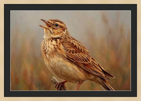 Lark Singing In Nature