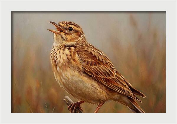 Lark Singing In Nature