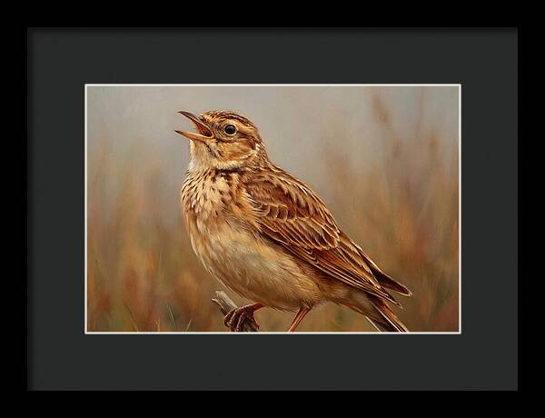 Lark Singing In Nature