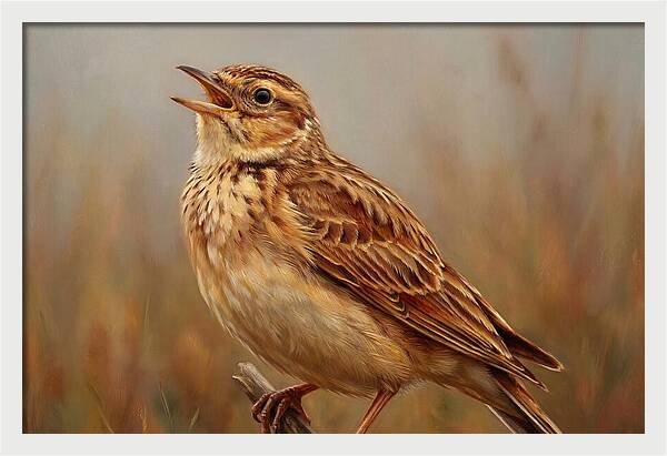 Lark Singing In Nature