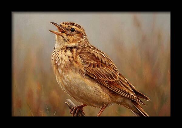 Lark Singing In Nature
