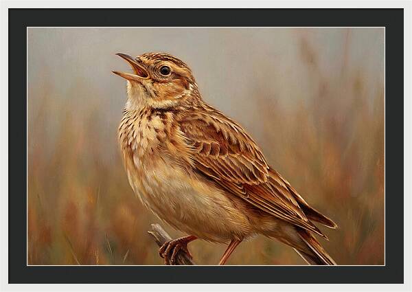 Lark Singing In Nature