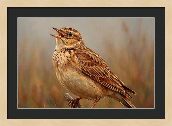 Lark Singing In Nature