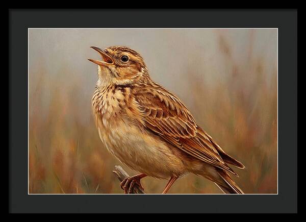 Lark Singing In Nature